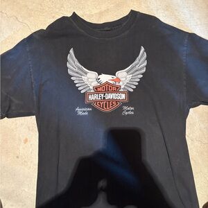 Harley-Davidson Black and Gray Winged Logo Tee